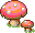2 tiny mushrooms